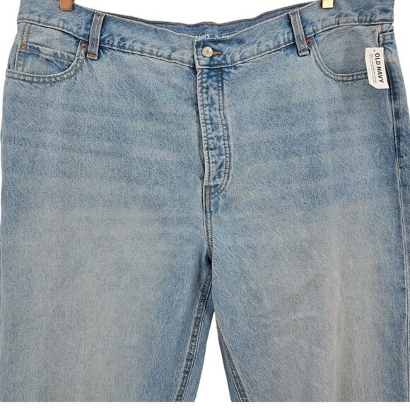 Old Navy Plus Size 22 Extra High Rise Sky Hi Straight Flag Embroidered Jeans NWT - Picture 4 of 13